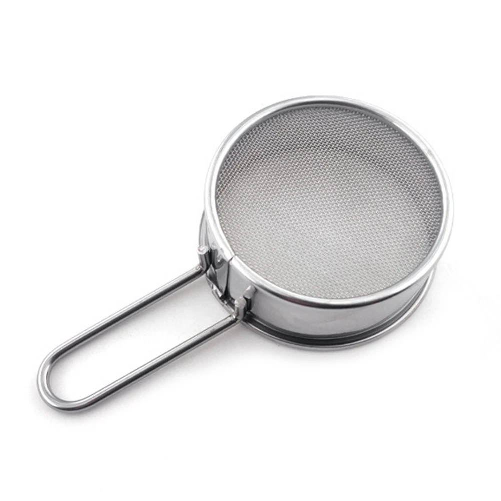 Stainless Steel Flour Sieve Powder Mesh Hand-Held Screen Filter Sugar Baking Sifter W/ Handle | Дом и сад