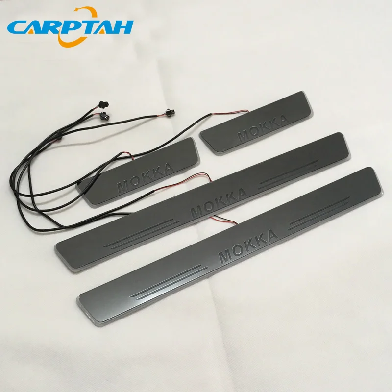 Carptah 4 шт. движущийся светодиодный светильник для автомобиля на пороге Накладка