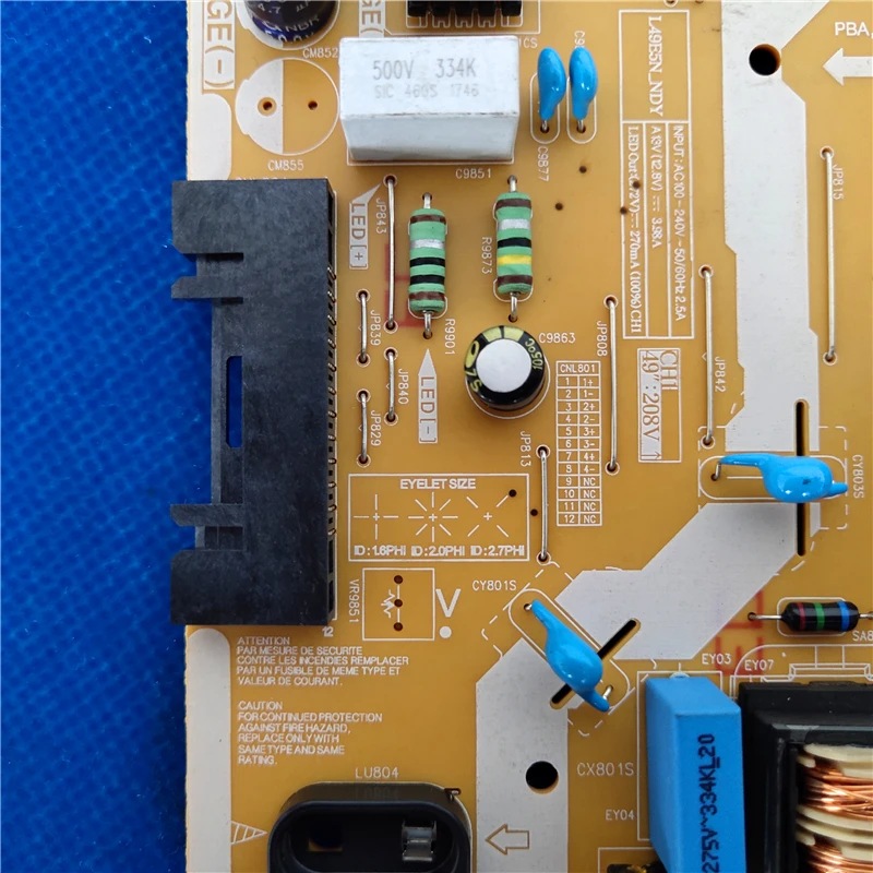 Хорошее прохождение теста для Samsung 49 дюймов ТВ BN44-00957B BN44-00957 L49E5N_NDY источника
