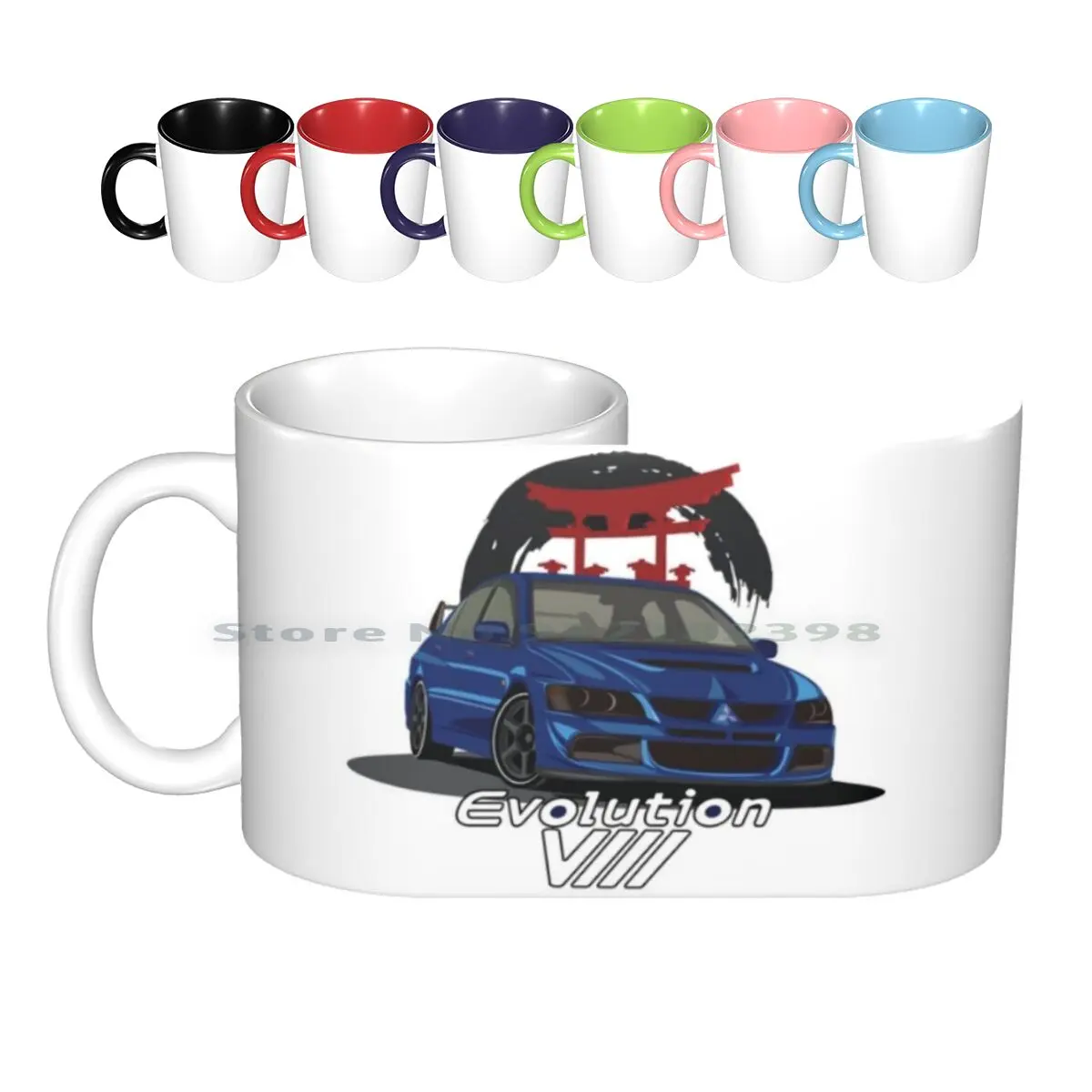 

Mitsubishi Evolution 8 : Blue ( Japan ) Ceramic Mugs Coffee Cups Milk Tea Mug Jdm Japancar Japan Evolution Evo8 Evo7 Evo6 Evo5