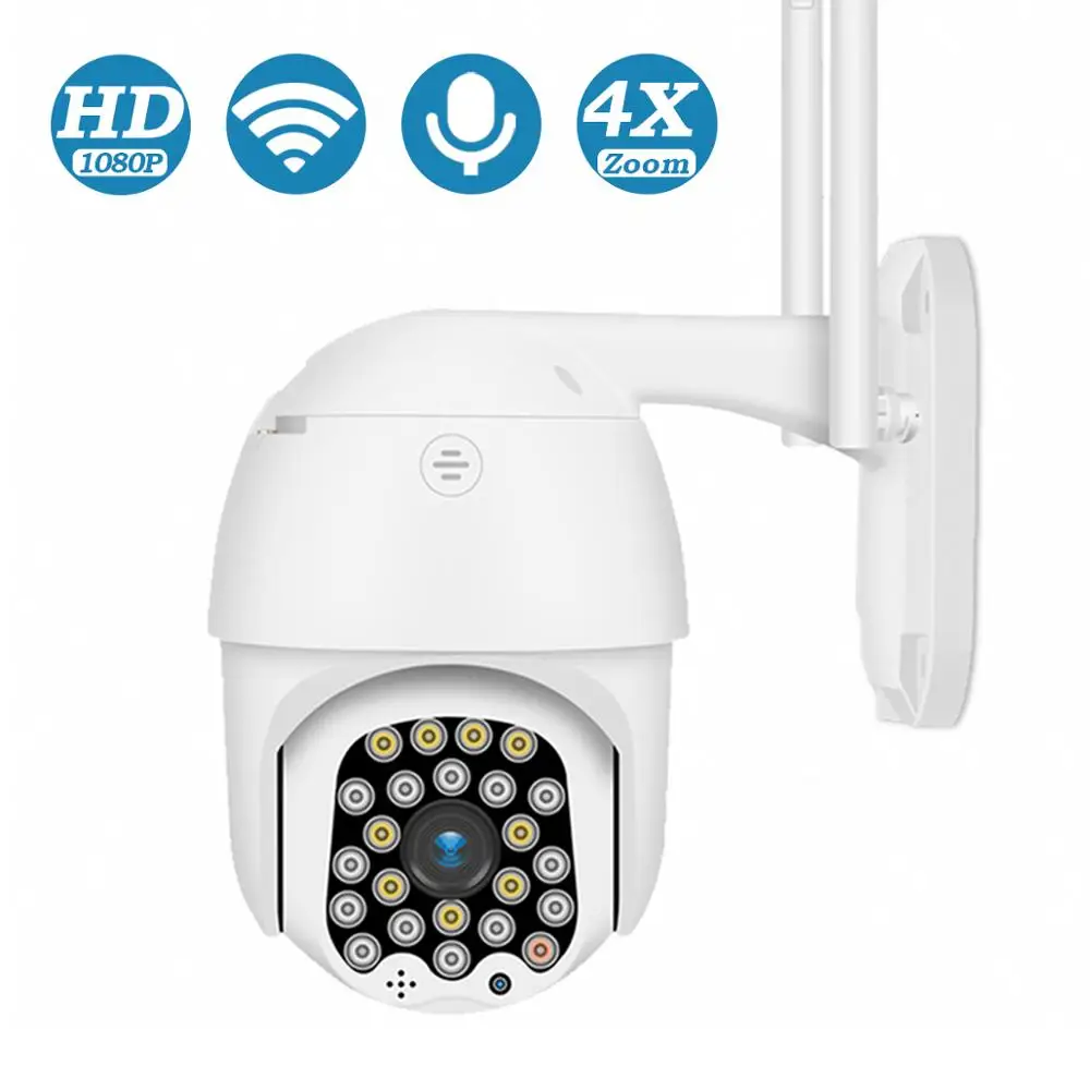 IP камера BESDER 1080P PTZ Wi Fi 4 кратный зум автослежение 23 светодиода|Камеры