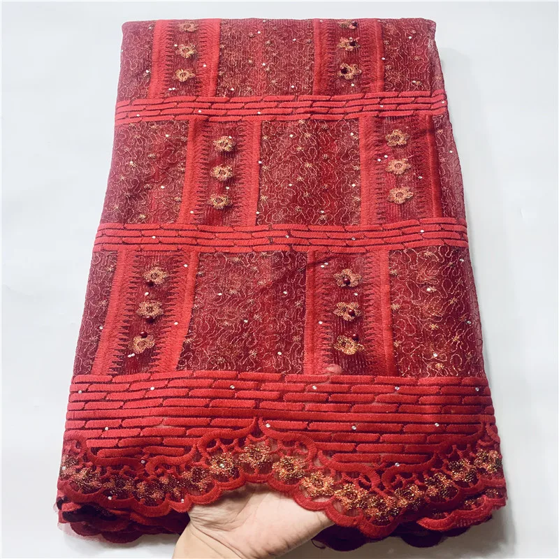 

Madison African Embroidered Lace Fabric 2020 High Quality Nigerian Bridal Lace Fabrics French Net Lace For Dress