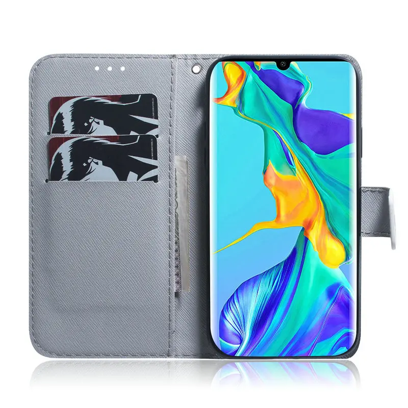 Для huawei P30 Pro Чехол милый флип Funda huawei P30 Lite чехол кошелек с узорами для huawei P30 чехол для смартфона P30Pro P30Lite