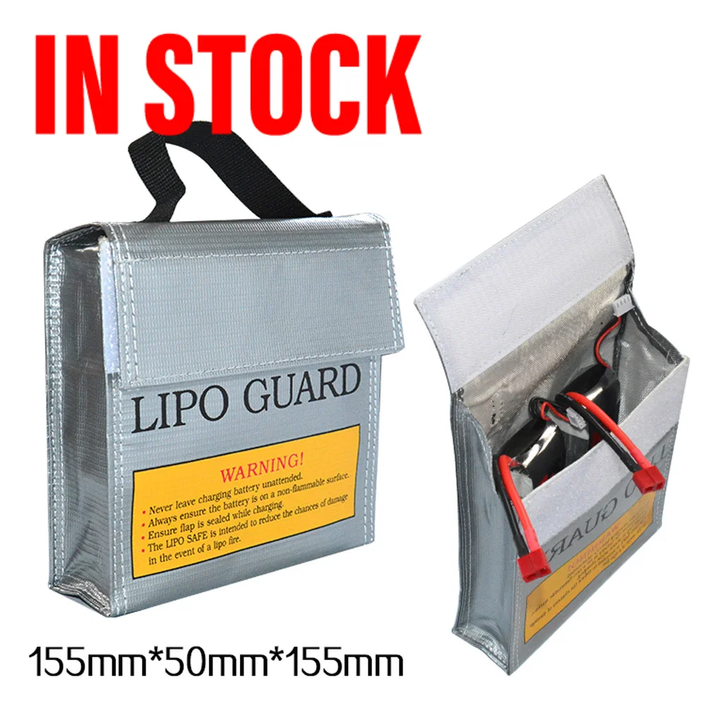 

Lipo Li-po Battery Fireproof Safety Guard Safe Bag 155*50*155mm Explosion-proof Battery Carrying Bag Rc Toy Accessories