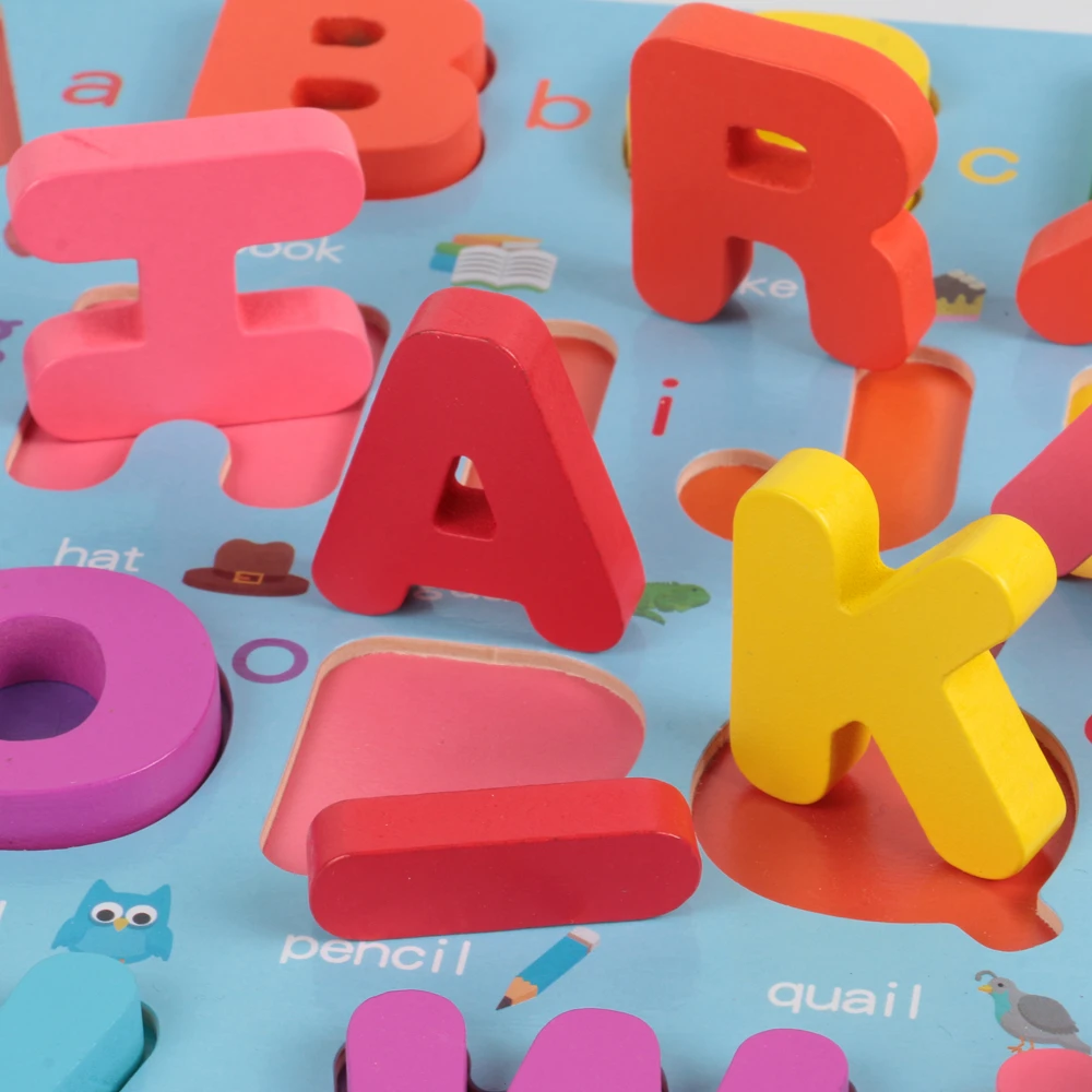 

Kids Toys Wooden Montessori Toys Digital Alphabet Shape Matching Math Puzzle Preschool Learning Educational Toys For Children