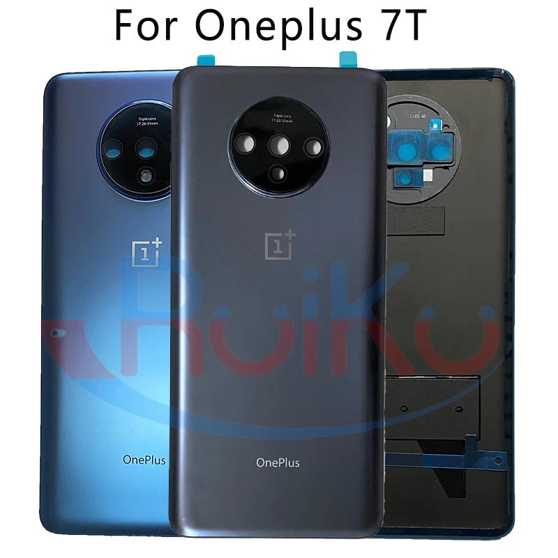 Новое заднее стекло OnePlus 7T Крышка батарейного отсека One Plus 7t задняя панель корпуса