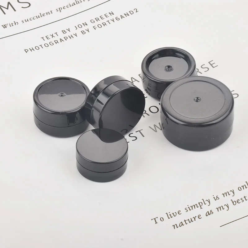 

1g 2g 3g 5g 10g 20g Black Refillable Bottles Cosmetic Empty Jar Pot Eyeshadow Makeup Bottle Jar Face Cream Box Container Storage