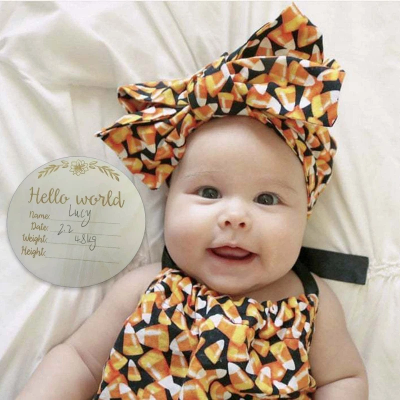 

1 Pc Baby Wooden Card Newborn Monthly Growth Recording Cards Handmade Infants Photography Birth Commemorative Cards