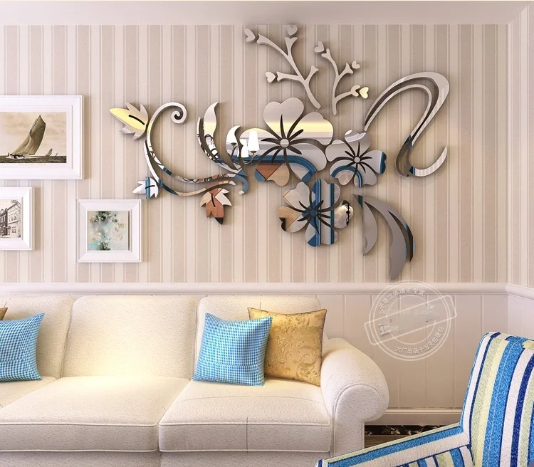 

Лидер продаж, зеркальная настенная наклейка из ротанга