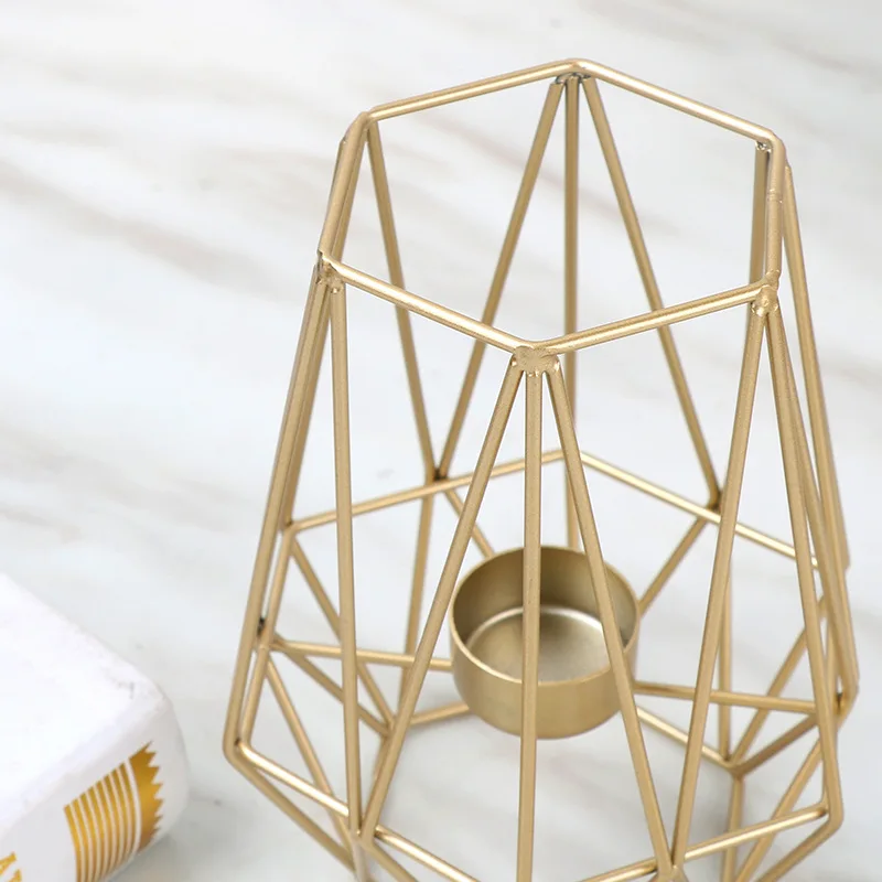 Скандинавский Золотой Роскошный Металлический Подсвечник современный дизайн