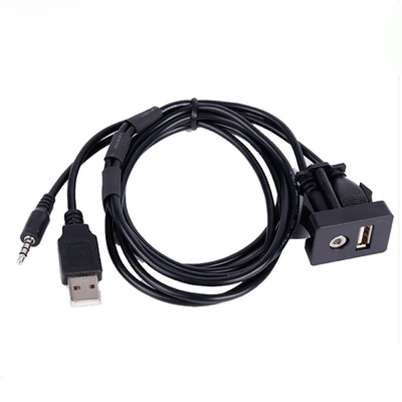 

Автомобильная аудио линия преобразования 3,5 мм стерео USB AUX наушники мужской разъем адаптер для скрытого монтажа 1 м для Camry Corolla RAV4 Reiz
