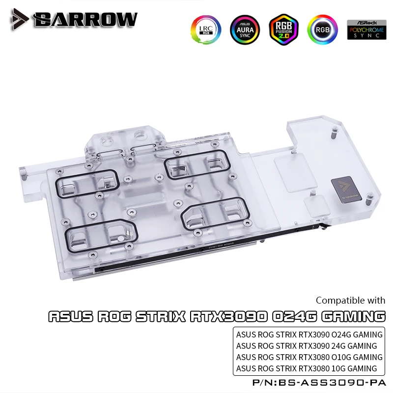 Курган графика карта GPU воды блок для ASUS ROG STRIX 3090/3080 с полным покрытием из VGA M/B 5V ARGB
