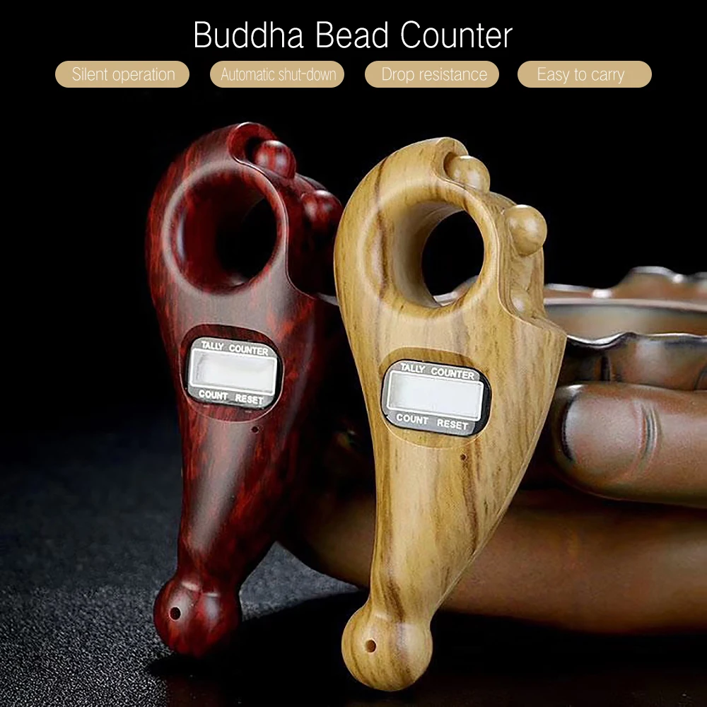 

Portable Buddha Beads Counter Fall-Resistant Sturdy Accurate Lightweight Rotating Prayer Beads Durable Low Noise Digital Display