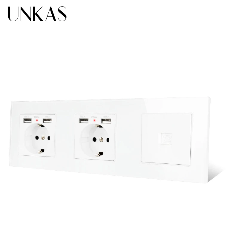 UNKAS Хрустальная панель из закаленного стекла Двойная французская стандартная