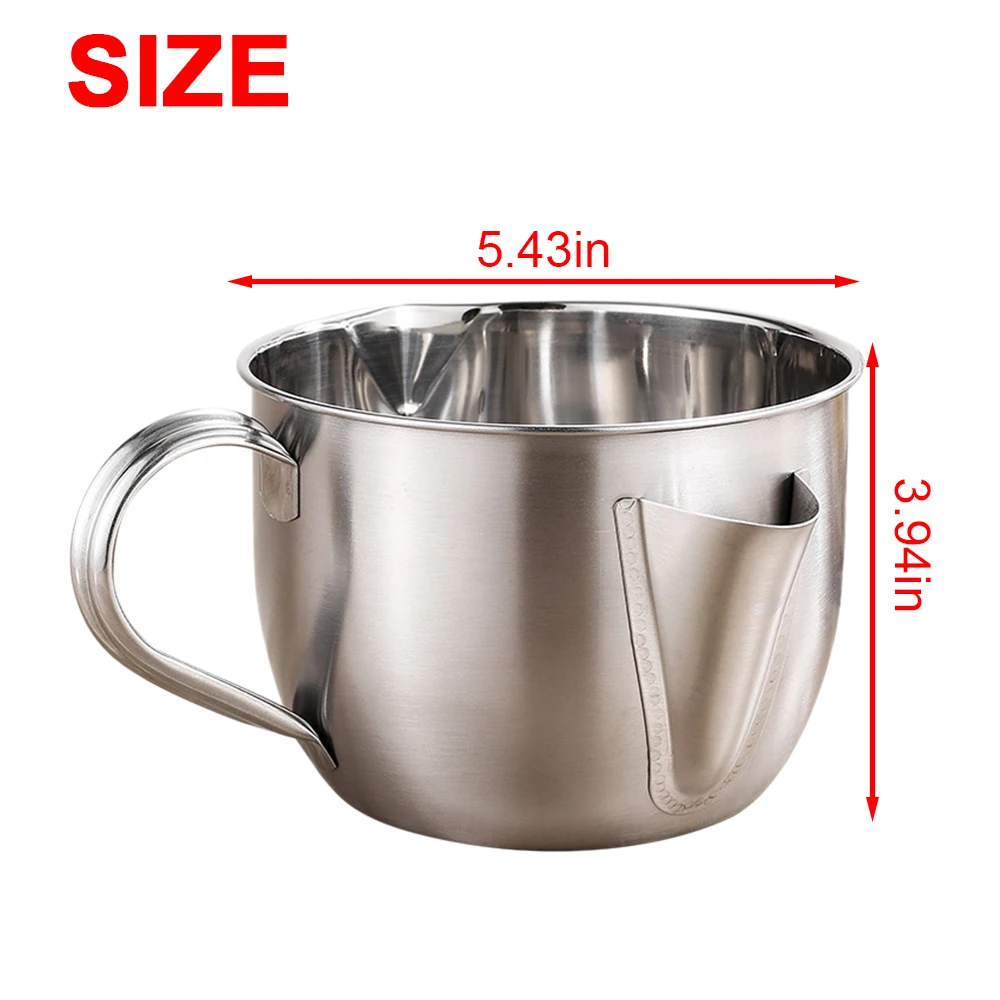 

1000ML Multi-use Stainless Steel Gravy Oil Soup Fat Separator Grease Oiler Filter Strainer Bowl Home Kitchen Cooking Tools New