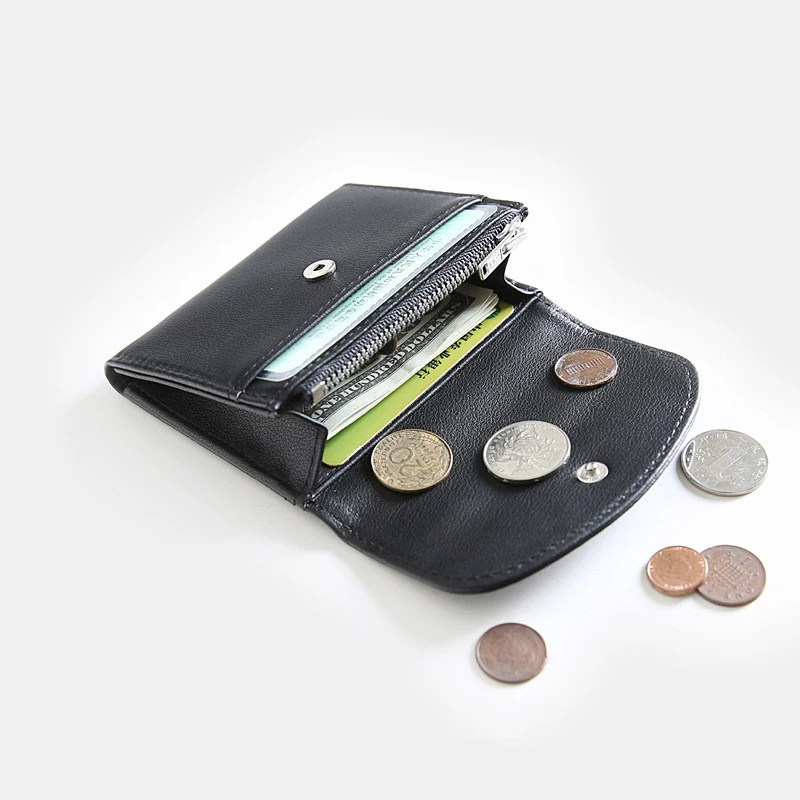 

Кошелек мужской/женский из воловьей кожи, винтажный короткий кошелек с отделением для карт и монет на молнии, 100%