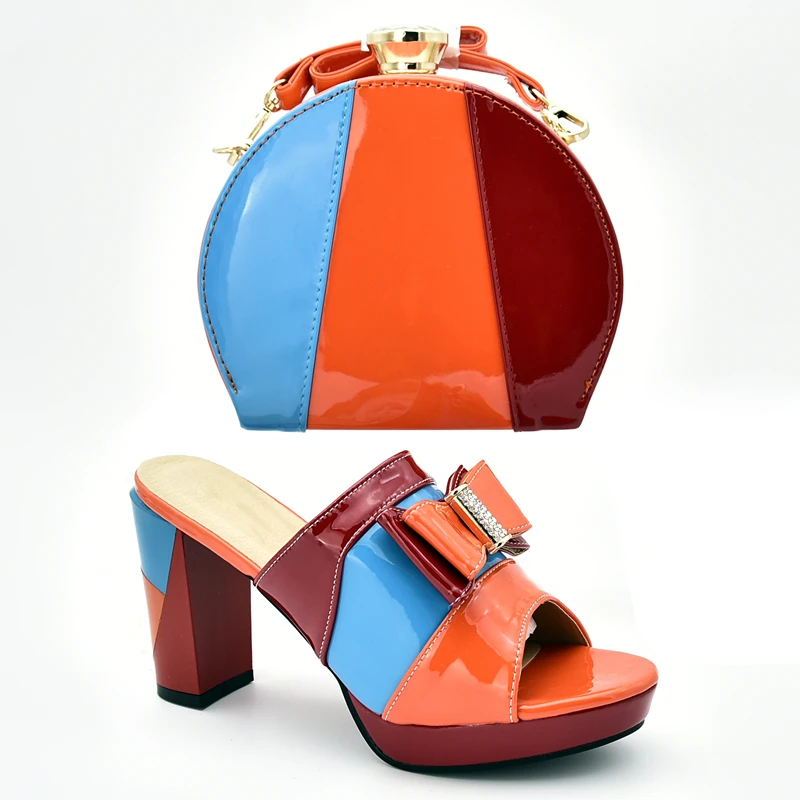 Женские свадебные туфли и сумочка новейшего дизайна в итальянском стиле