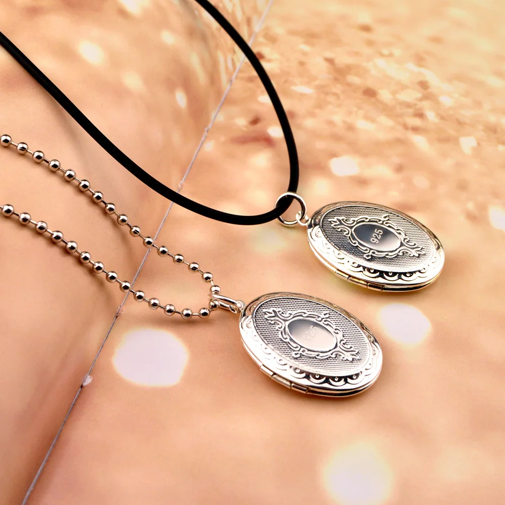 Новый 925 серебряное ожерелье для женщин Творческий фотобокс подвеска дизайн