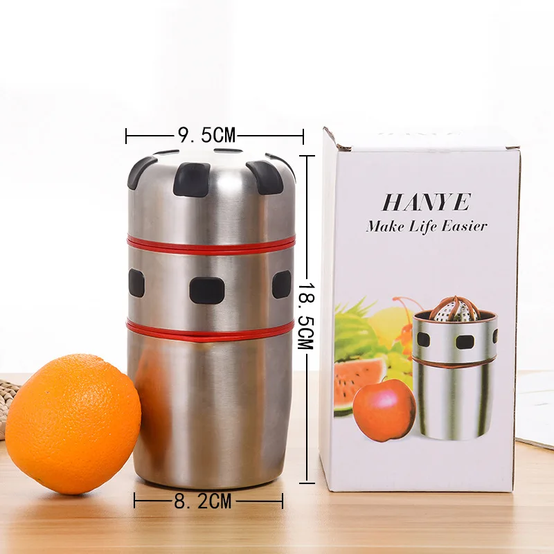 

Powerful Stainless Steel Orange Juicer Portable Manual Lid Rotation Citrus Juicer Lemon Orange Tangerine Juice Squeezer