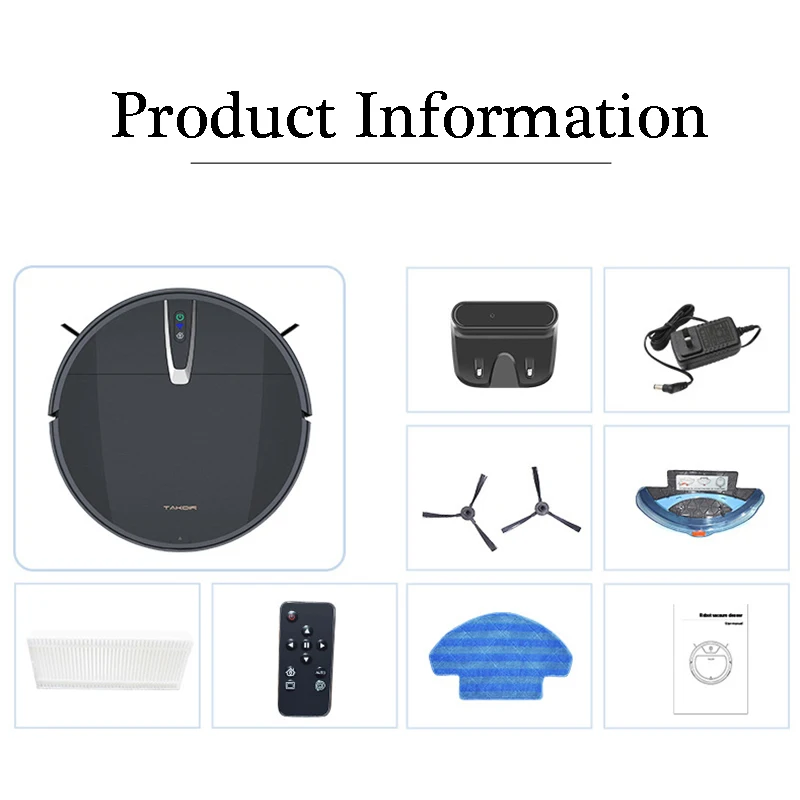 

Automatic Charging Robot Vacuum Cleaner Map Navigation App Control 2000Pa Suction Smart Memory Electric With Water Tank Wet Mop