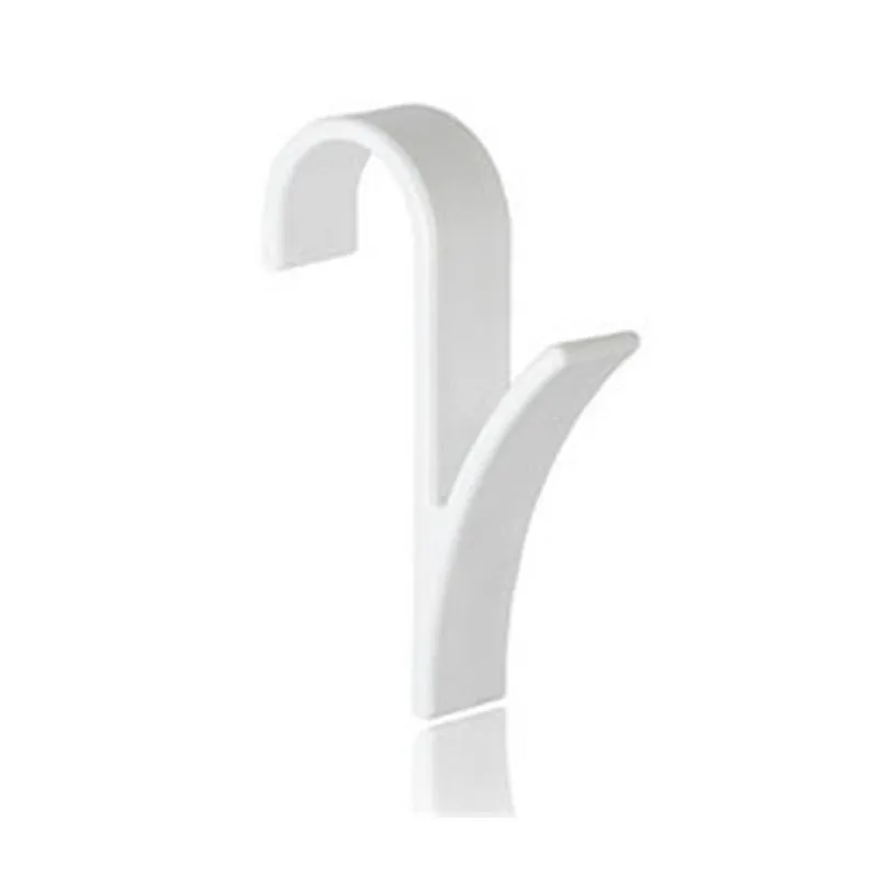 

6pcs Home Kitchen Shower Door Towel Hook Plastic Towel Hanger Storage Organizer