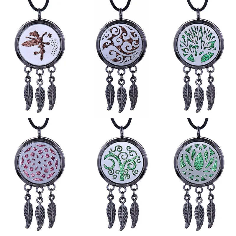 Бум Life ажурный Магнитный черный диффузор для ароматерапии ожерелье ювелирные