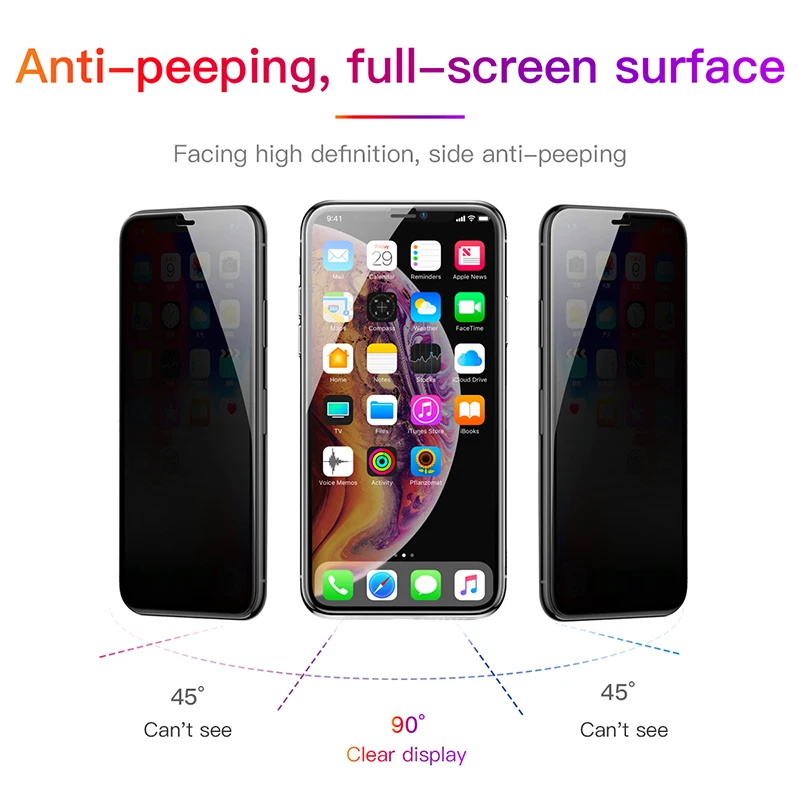 25 шт. Защитная пленка для экрана, защита для iPhone 11 Pro Max X XS XR 7 8 6S Plus защитная пленка из закаленного стекла