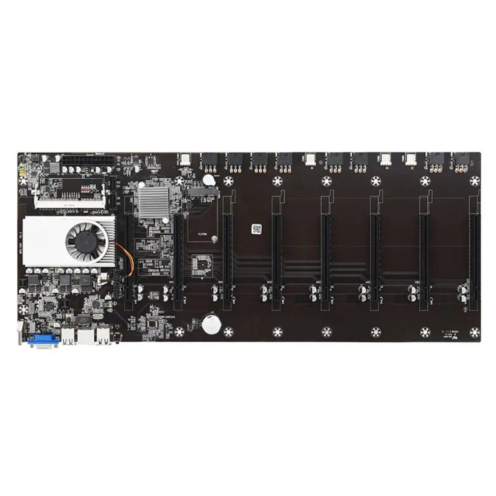 

BTC-37 Miner Motherboard CPU Set 8 Video Card Slot DDR3 Memory Integrated VGA Interface Low Power Consumption