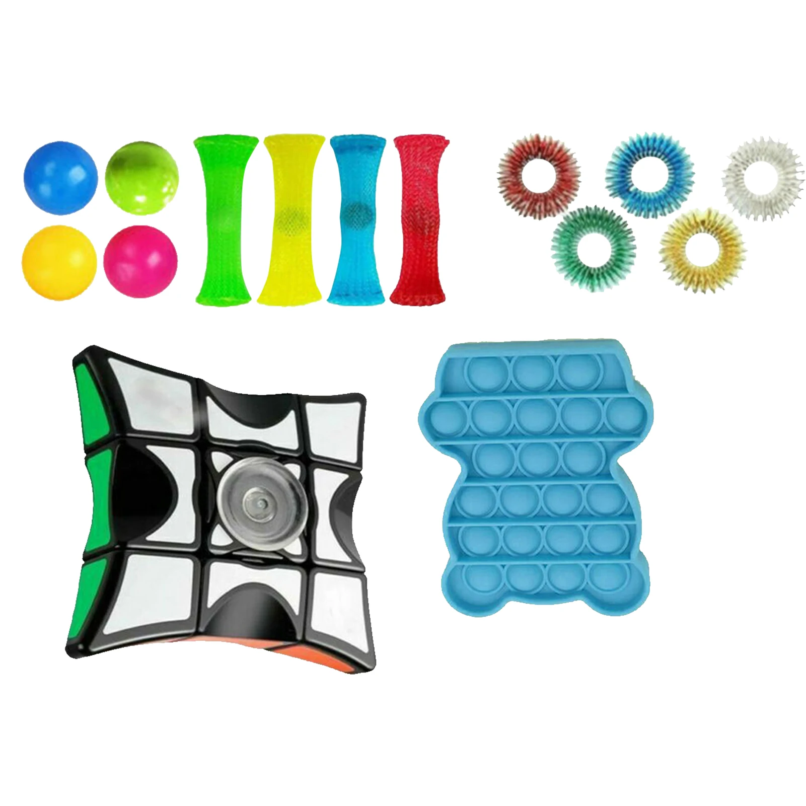 

New Fidget Toys Anti Stress Toy Set Stretchy Strings Mesh Marble Relief Gift For Adults Girl Children Sensory Stress Relief Toys