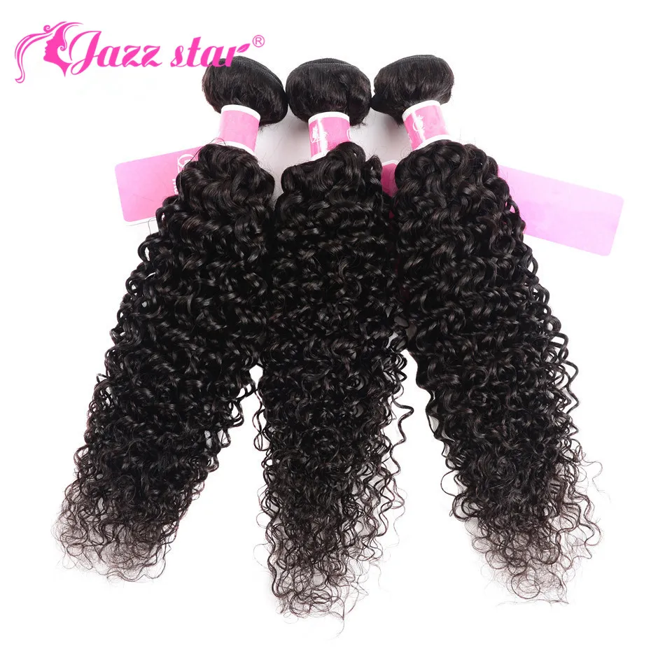 Малазийские кудрявые пряди волос с закрытием 100% человеческие волосы плетение 3