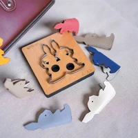 diy leather craft cute rabbit hanging decoration die cutting knife mold metal hollowed punch tool blade 8 5x7 7cm