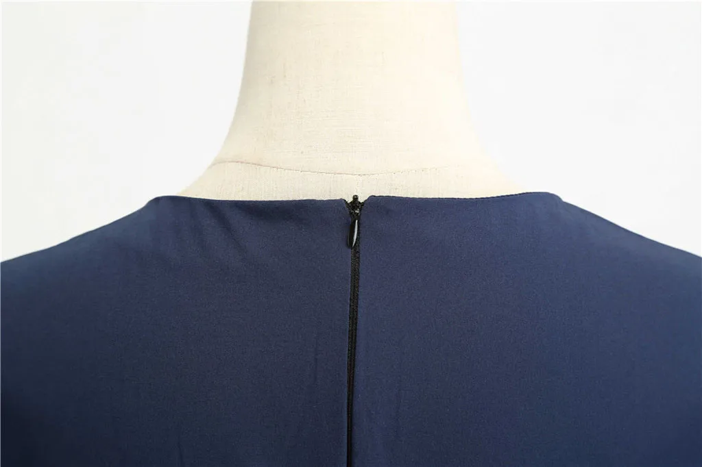 Женское винтажное платье с коротким рукавом Vadim однотонные платья длиной до