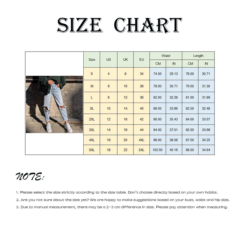 

Baggy Jeans Women High Waist Ripped Jeans For Women Ripped Cargo Pants Ladies High Street Knee Cutout Straight Leg Denim Pants