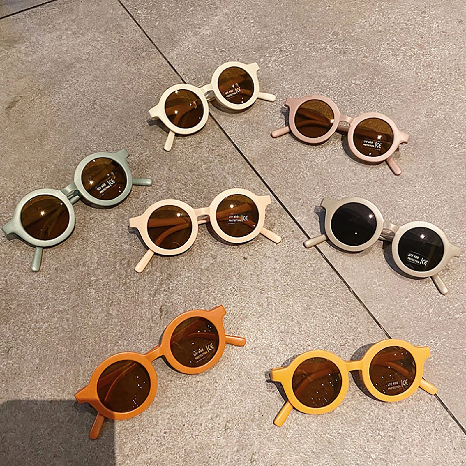 Детские аксессуары однотонные круглые головные уборы в стиле ретро с защитой от