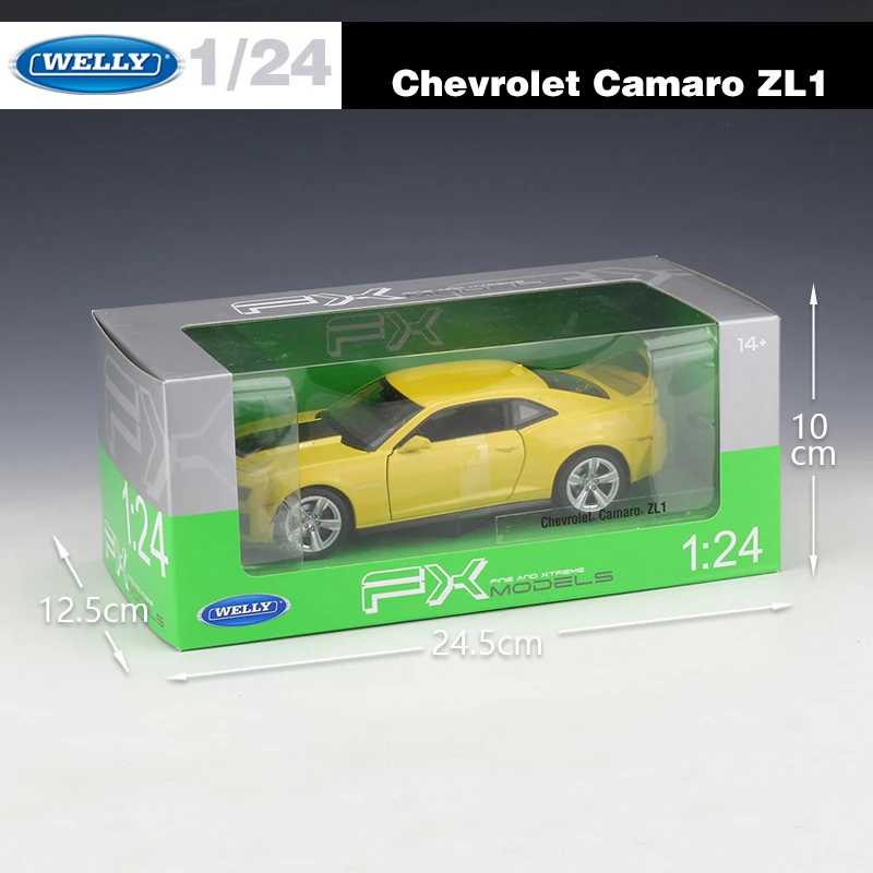 Весы WELLY 1:24 литье под давлением Chevrolet Camaro ZL1 Спортивная имитация классическая