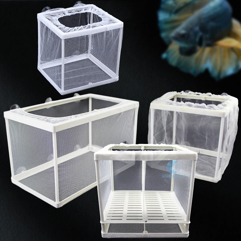 Aquarium Fish Breeding Isolation Mesh Box Net Incubator Breeder For Fish Tank Gauze Trap S/L Aquarium Accessories