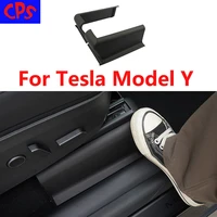 for tesla model y seat under support protection corner door sills anti scratch wear resistant protection original car suede