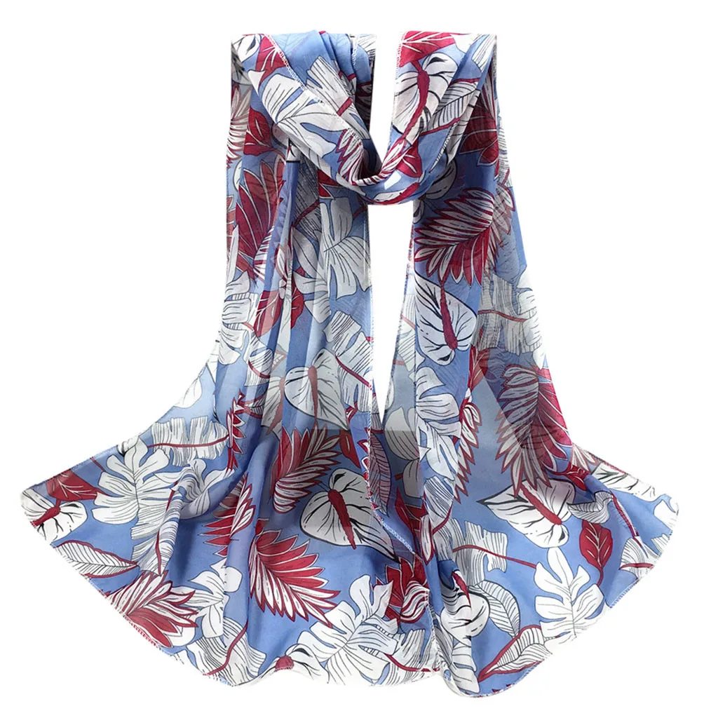 Бесплатная Страусиная Мода шарфы для женщин дамы шарф листья Бесконечность