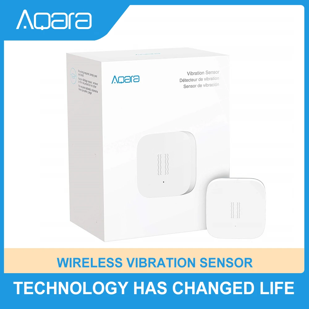 

Датчик вибрации Aqara Zigbee, беспроводной мини-детектор разбивания стекла для системы сигнализации и автоматизации умного дома, Apple HomeKit