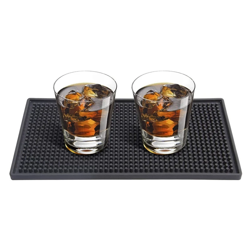 

Cocktail Shaker Bar Set Stainless Steel Bartender Kit with Anti-Slip Bar Rubber Mat PVC Pad