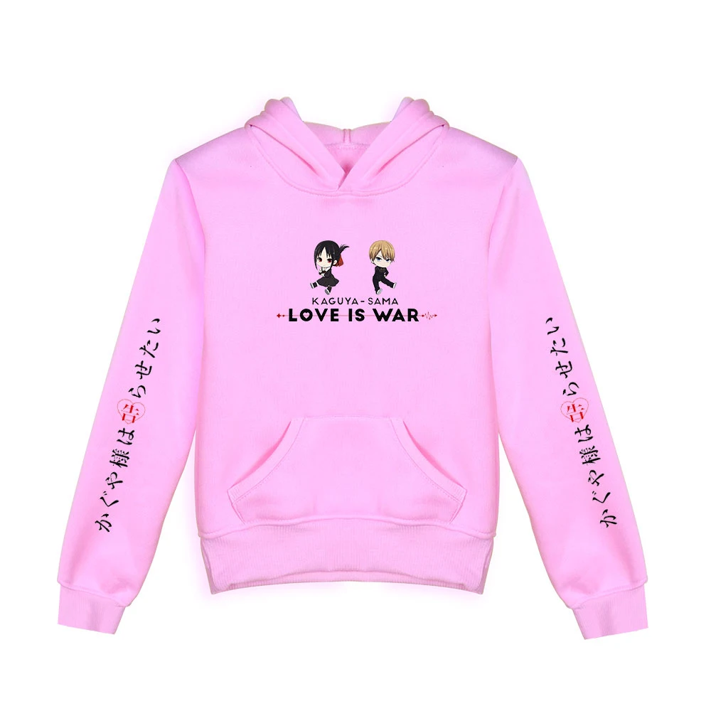 

Spring and Autumn New Anime Kaguya Boys and Girls Cartoon Hooded Sweater Pink Hooded Cartoon Sportswear Base Children's Wear