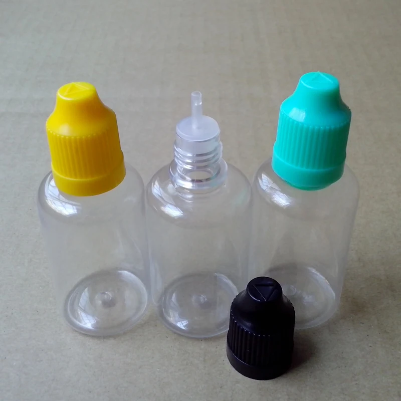

10pcs Clear PET 50ml Empty Plastic Dropper Bottles With Childproof Cap And Long Thin Tip E Liquid Hard Bottle