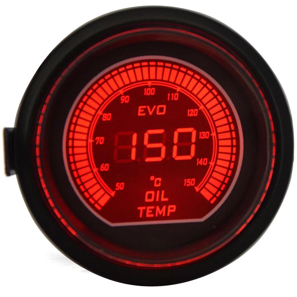 Датчик Dragon универсальный двухцветный измеритель температуры масла 52 мм