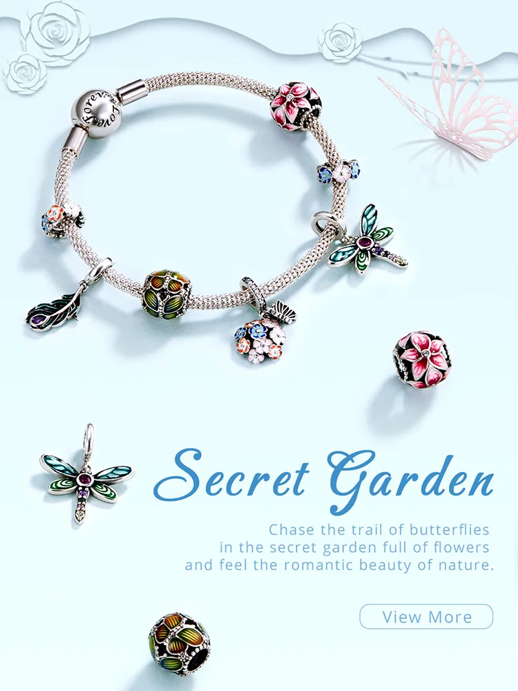 WOSTU 100% 925 Sterling Silver Bead Colorful Flower Charm Pendant Fit Original Bracelet Necklace DIY Jewelry CQC1702 |