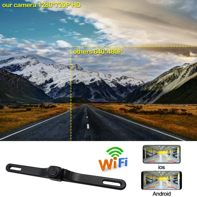 Беспроводная Wifi дублирующая для парковки заднего вида Автомобильная Dvr камера