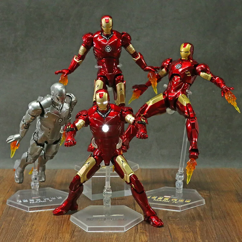 Классическая фигурка героя фильма Marvel Железный человек MK3 MK2 MK4 ЖЕЛЕЗНЫЙ ЧЕЛОВЕК