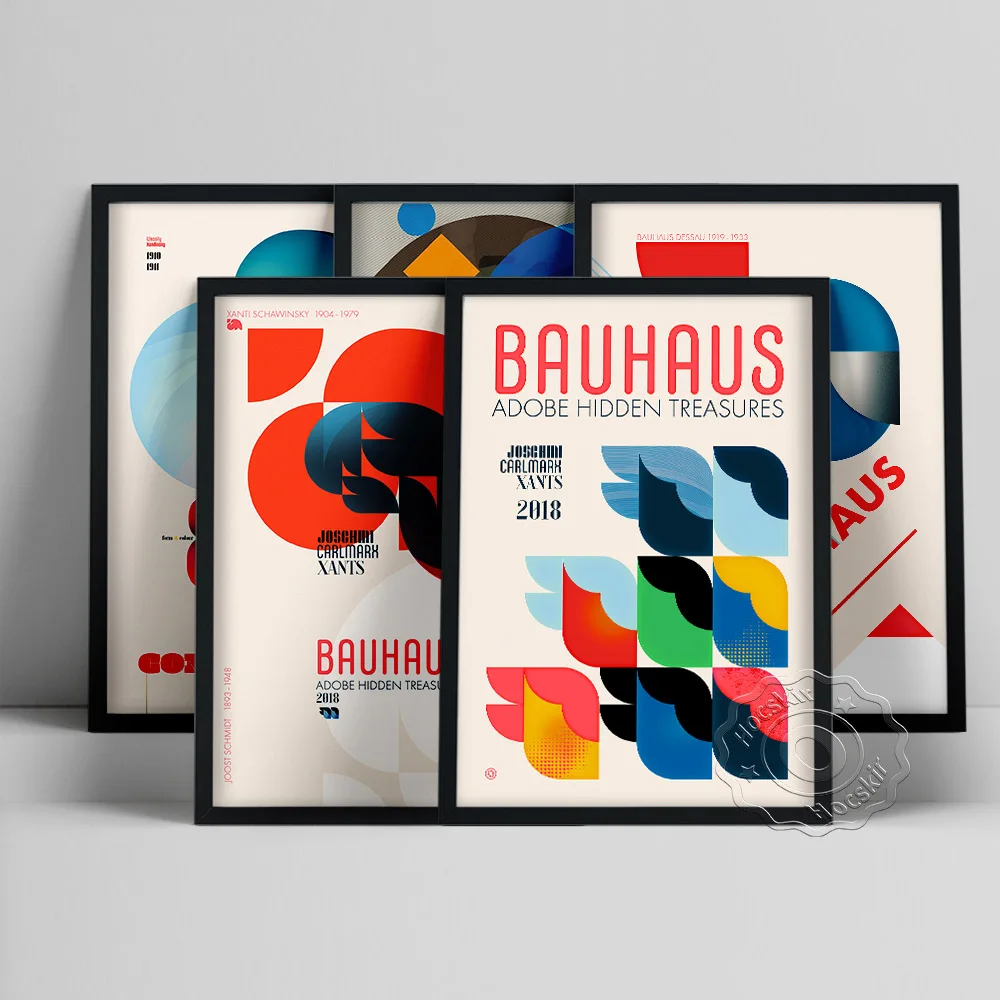 

Bauhaus Abstract Exhibition Poster Geometric Prints Mid Century Modern Art Minimalist Lounge Office Studio Decor Canvas Painting