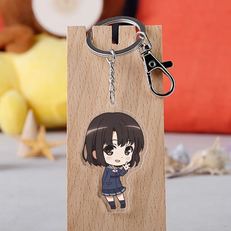 

4 Styles Saekano: How to Raise a Boring Girlfriend Keychains Toys Eriri Spencer Sawamura Key Chain Utaha Kasumigaoka