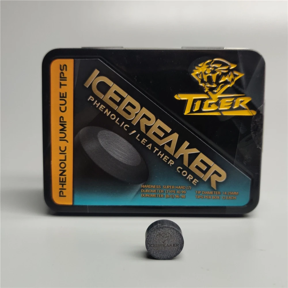 

Тигровый бильярдный кий тигр, наконечники для перерыва и прыжков, 14 мм, Ледогенератор, фенольная кожа, бакелит, супержесткие наконечники для...