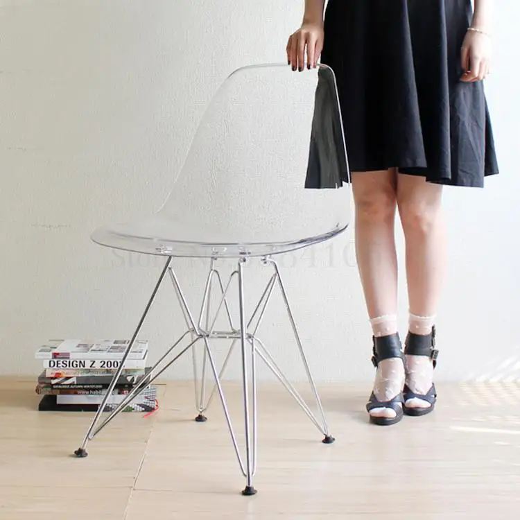 Прозрачный стул креативный обеденный для кафе уличный отдыха художественный